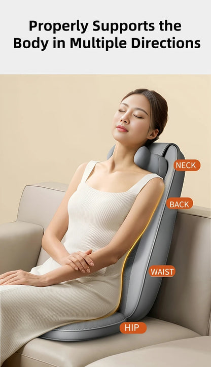 Shiatsu Full Body Massager with Heat Massage Chair Pad Kneading for Neck Back Shoulder Massage Cushion Seat Home Office Use Gift Taj Home Store