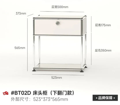 Bedside Table Milk White Bedroom Modern Minimalist Living Room Side Cabinet Storage Cabinet Taj Home Store