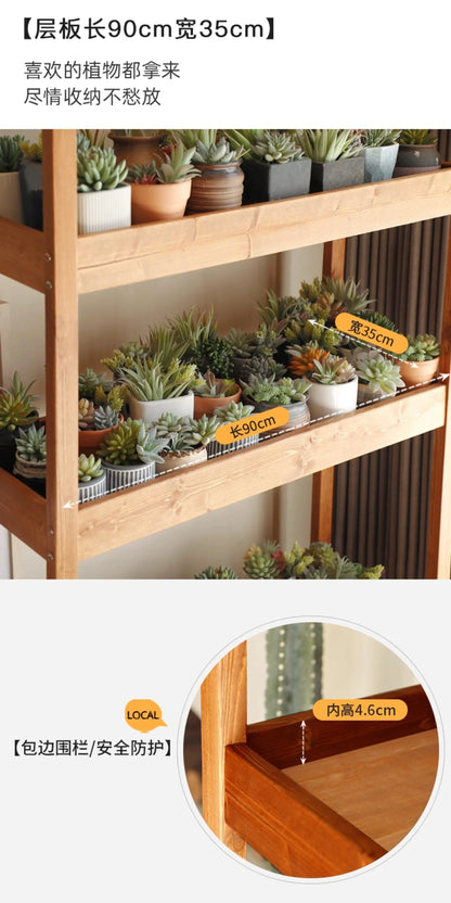 Garden Black Plant Stands Wooden Pots Shelf Patio Plant Stands Flower Outside Giardino Arredamento Esterno Terrace Furniture Taj Home Store