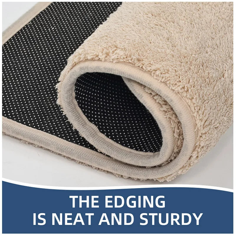 Bathroom Carpet 3-Piece Set Soft, Absorbent, Non-Slip, Microfiber Toilet Mat, U-Shaped Foot Pad Taj Home Store