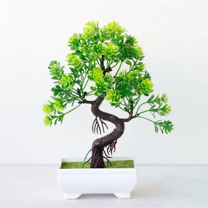 Garden Arrangement Ornaments Plastic Plants Bonsai Small Tree Pot Fake Plant Potted Flower Home Room Table Decoration Taj Home Store