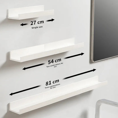 Strong Adhesive No Drill Wall Mounted Storage Rack Multifunctional Organizer Shelf for Kitchen Bathroom Office Home Space Saving Taj Home Store
