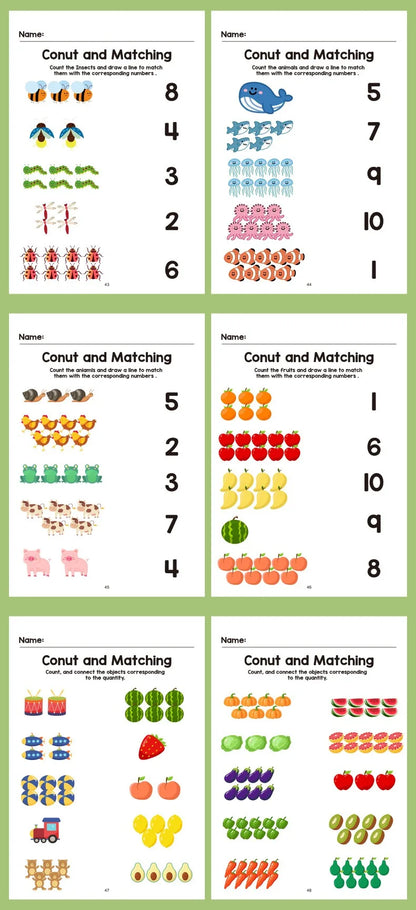 Math Fill-In-The-Blank Workbook for Toddlers, Early Education Logic Thinking Training, Fun Math Pattern Recognition Practice Boo Taj Home Store