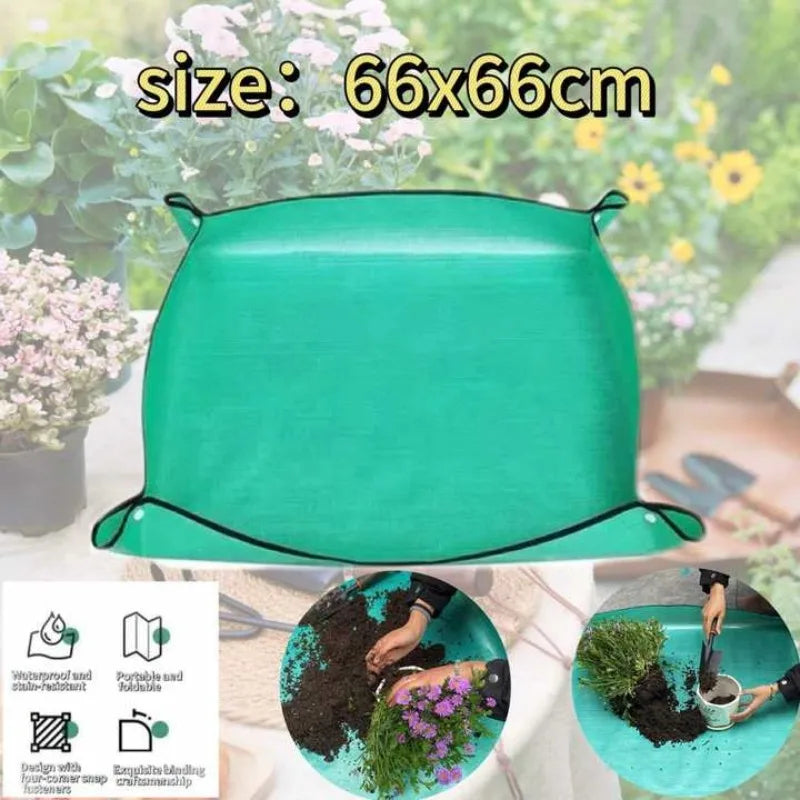 Waterproof Foldable Planting Mat Garden Mat Garden Potting Pad for Flowerpot Transplanting Mixing Soil Plant Pruning Garden Tool Taj Home Store