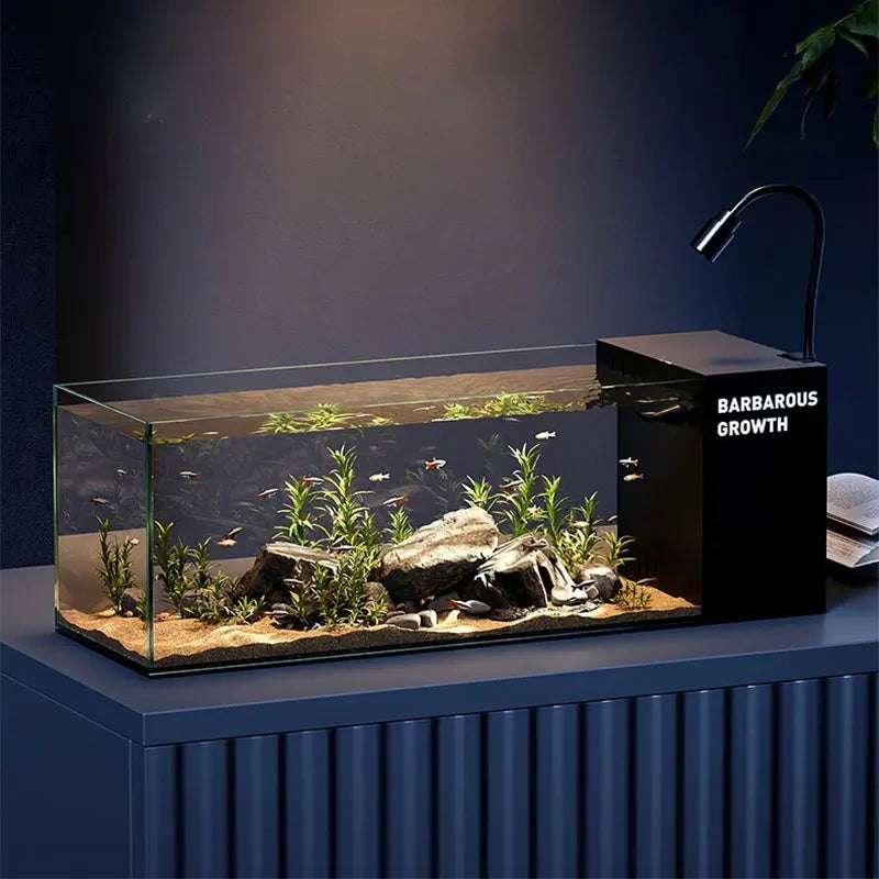 Rectangular 220V aquarium made of eco-friendly acrylic and glass, suitable for aquatic use Taj Home Store