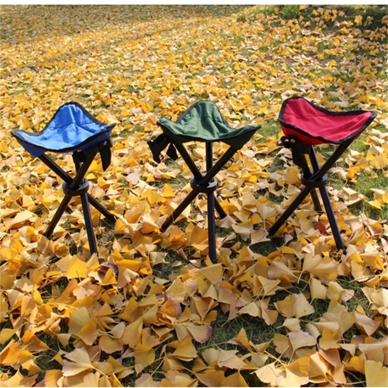 Portable 1PC Foldable Outdoor Triangle Beach Chairs Stool Lightweight Ultralight Camping Fishing Picnic Chair Multifunction Taj Home Store