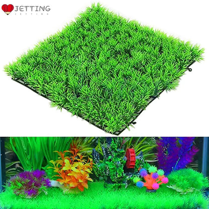 Aquarium Ornaments Artificial Water Plastic Green Grass Plant Lawn Aquatic Aquarium Fish Tank Decor Taj Home Store
