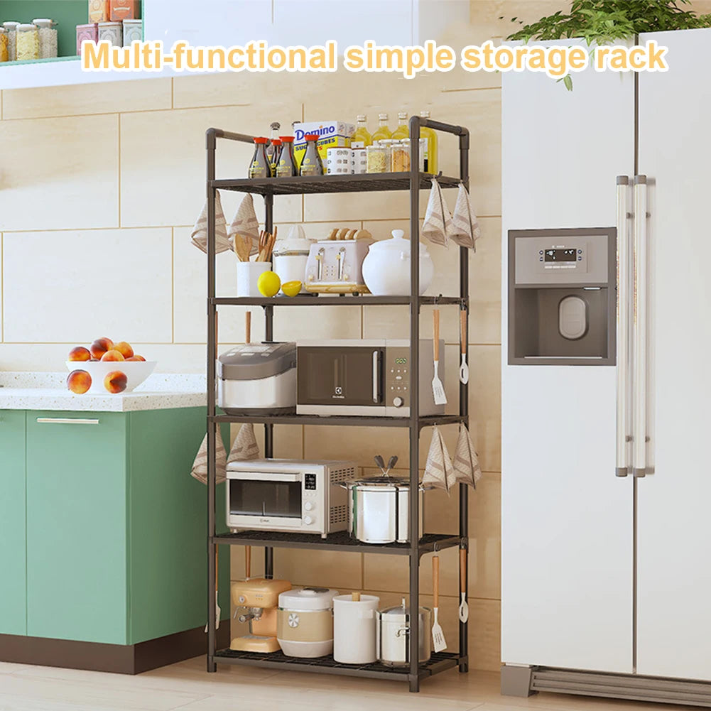 5 Tier Shelving Unit Adjustable Storage Shelf 66 Lbs Capacity Standing Shelf for Kitchen Pantry Closet Bathroom Laundry Garage Taj Home Store
