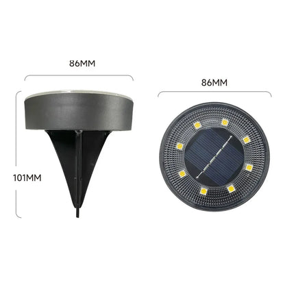 IP68 Waterproof LED Outdoor Solar Power Ground Light Lighting Control Path Deck Lights Yard Driveway Lawn Garden Decoration Lamp Taj Home Store