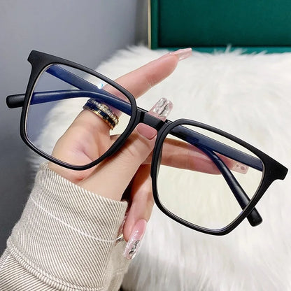 Myopia Glasses, Stylish Retro Square Style For Both Men And Women, Trendy For Students, Plain Face Makeup Style.15951 Taj Home Store