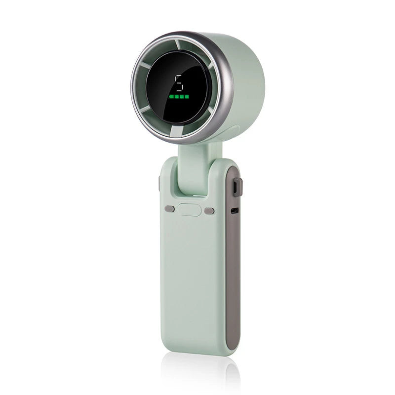 Handheld Fan Mini High-speed Digital Display Portable Desktop Usb Charging Hanging Camping Violent Turbo Fan Taj Home Store