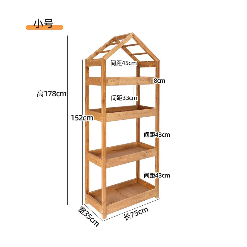 Garden Black Plant Stands Wooden Pots Shelf Patio Plant Stands Flower Outside Giardino Arredamento Esterno Terrace Furniture Taj Home Store