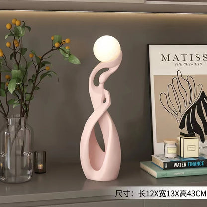 Home Decor Statue Abstract Art Ornaments Nordic Living Room Large Floor Luminous Sculpture Housewarming Gift Interior Figurines Taj Home Store