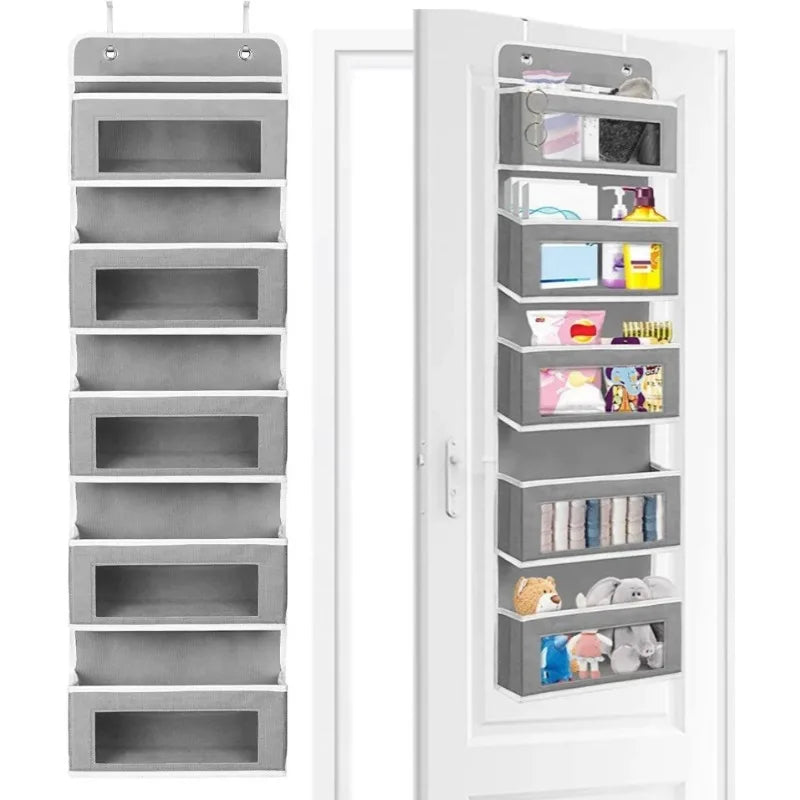 5-Shelf Hanging Storage Organizer - Behind Door, Anti-Tilt, 5 Large Capacity Pockets, Suitable for Bedroom, Bathroom Taj Home Store