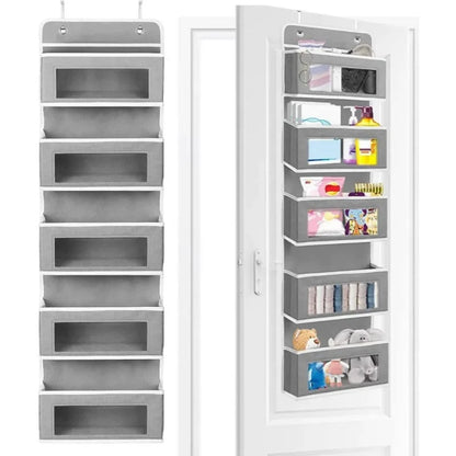 5-Shelf Hanging Storage Organizer - Behind Door, Anti-Tilt, 5 Large Capacity Pockets, Suitable for Bedroom, Bathroom Taj Home Store