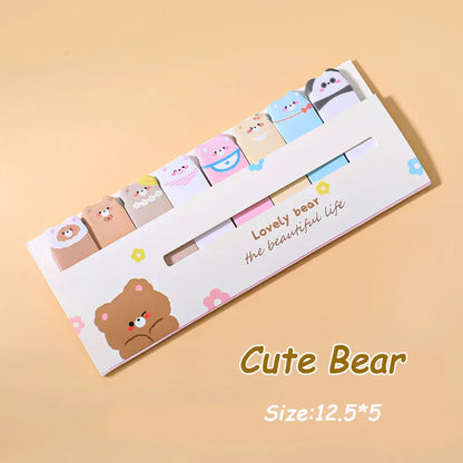 Creative Cute Cartoon Animal Index Stickers Stationery Notebook High Appearance Convenience Stickers Student Supplies Taj Home Store
