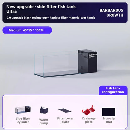 Rectangular 220V aquarium made of eco-friendly acrylic and glass, suitable for aquatic use Taj Home Store