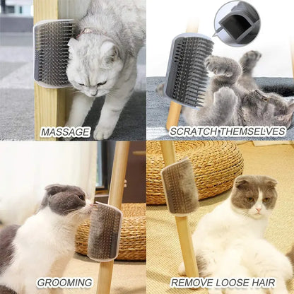 Massage Pet Cat Brush Corner Scrape Hair Removal Beauty Clean Corner Brush Removable Scratcher Comb for Kitten Cat Taj Home Store