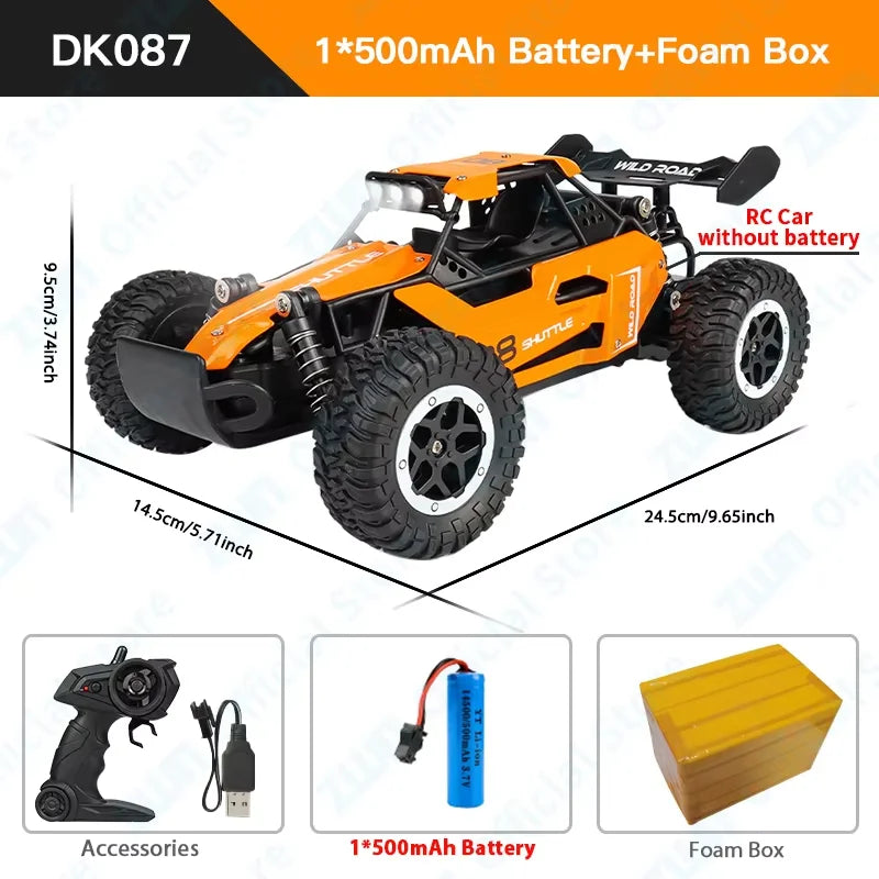 ZWN 1:12 1:16 20KM/H RC Car With LED Lights 2.4G Alloy Off-Road High Speed Vehicle Remote Control Cars Toys for Children Gifts Taj Home Store