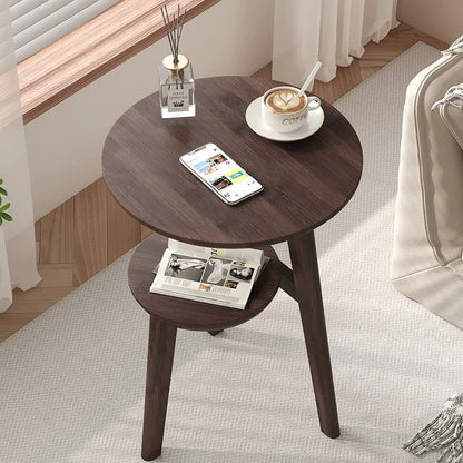 Modern Bedside Cabinets Coffee Table   Solid Wood Side Table Movable Living Room Small Coffee Table Home Furniture New Taj Home Store