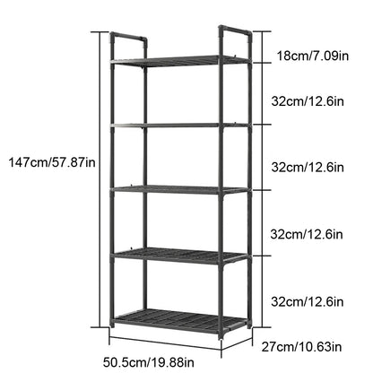 5 Tier Shelving Unit Adjustable Storage Shelf 66 Lbs Capacity Standing Shelf for Kitchen Pantry Closet Bathroom Laundry Garage Taj Home Store