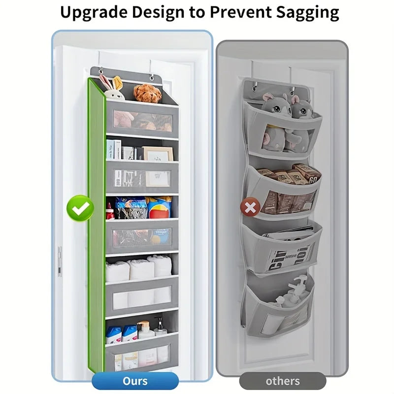 5-Shelf Hanging Storage Organizer - Behind Door, Anti-Tilt, 5 Large Capacity Pockets, Suitable for Bedroom, Bathroom Taj Home Store