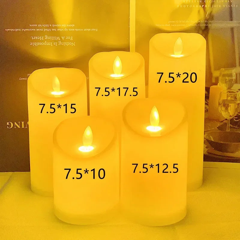 LED Flameless Flickering Candles Lamp Home Decoration Battery Powered Candles for Wedding Decor Birthday Party Supplies Warm Taj Home Store