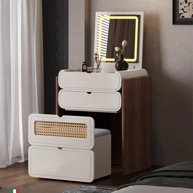 Dressing Table Bedroom Minimalist Design New Mini Bedside Table Storage Elegant Stylish Coiffeuse Maquillage Meuble Furniture Taj Home Store