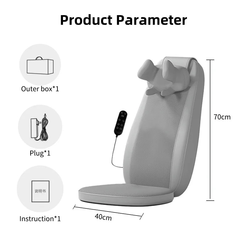 Shiatsu Full Body Massager with Heat Massage Chair Pad Kneading for Neck Back Shoulder Massage Cushion Seat Home Office Use Gift Taj Home Store