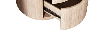 Home Living Room Sofa Side Cabinet, Creative Round Solid Wood Bedside Table, New Simple Modern Small Bedroom Storage Cabinet Taj Home Store