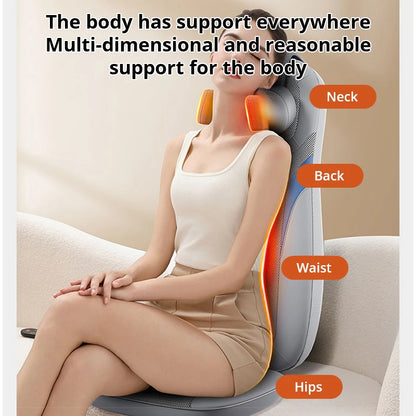 3D Multifunctional Waist and Back Massage Chair Shoulder and Cervical Kneading Tuina Hips Vibration Full Body Massager Taj Home Store