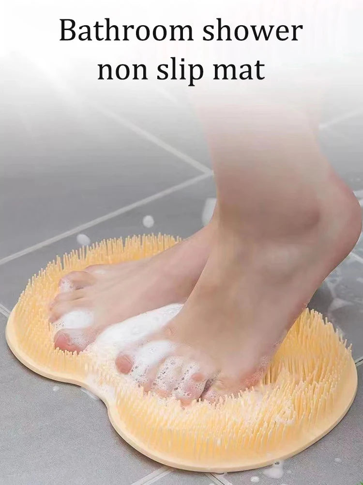 Bathroom Shower Anti Slip Mat, Circular Massage Foot Mat, Back Suction Cup, Foot Scrubber, Back Scrubber, Anti Fall Device Taj Home Store