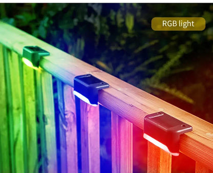 LED Solar Deck Lights Outdoor Solar Light Waterproof Solar Stairs Light Garden Decoration Patio Fence Step Yard Outside Lighting