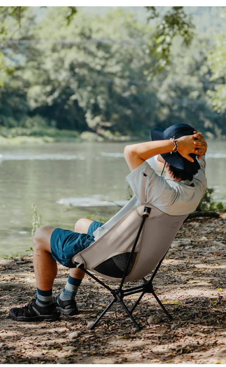 Naturehike Chair Foldable Chair Camping Lightweight Khaki Picnic BBQ Fishing Widen Chairs Outdoor Equipment Portable Taj Home Store