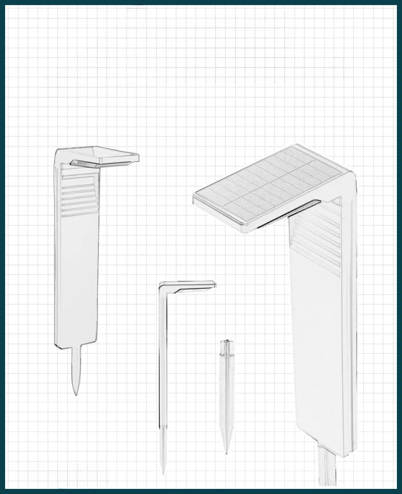 Solar Courtyard Lights Household Outdoor Landscape Lights Park Road Waterproof Lawn Lights Garden Floor Plug-in Lights Taj Home Store