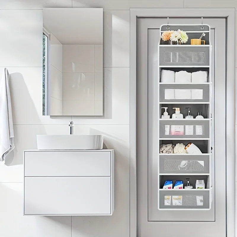 5-Shelf Hanging Storage Organizer - Behind Door, Anti-Tilt, 5 Large Capacity Pockets, Suitable for Bedroom, Bathroom Taj Home Store