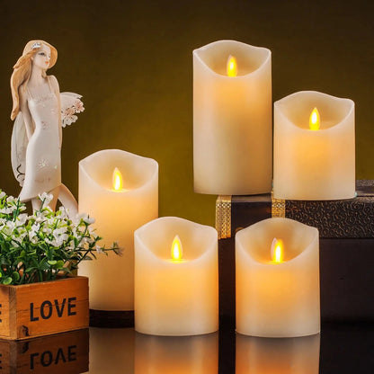 Flameless LED Candles with Remote Control and Timer Battery Operated Flickering Candle for Home Party Wedding Christmas Decor Taj Home Store