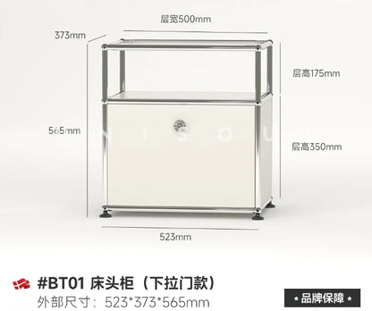 Bedside Table Milk White Bedroom Modern Minimalist Living Room Side Cabinet Storage Cabinet Taj Home Store