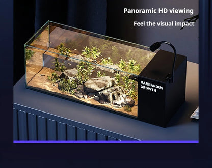 Rectangular 220V aquarium made of eco-friendly acrylic and glass, suitable for aquatic use