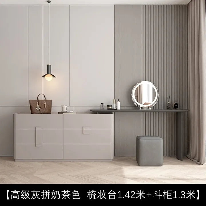 Bedroom Light Luxury Makeup Table Makeup Table Modern Simple Integrated Bedside Storage Bucket Cabinet Premium S Taj Home Store