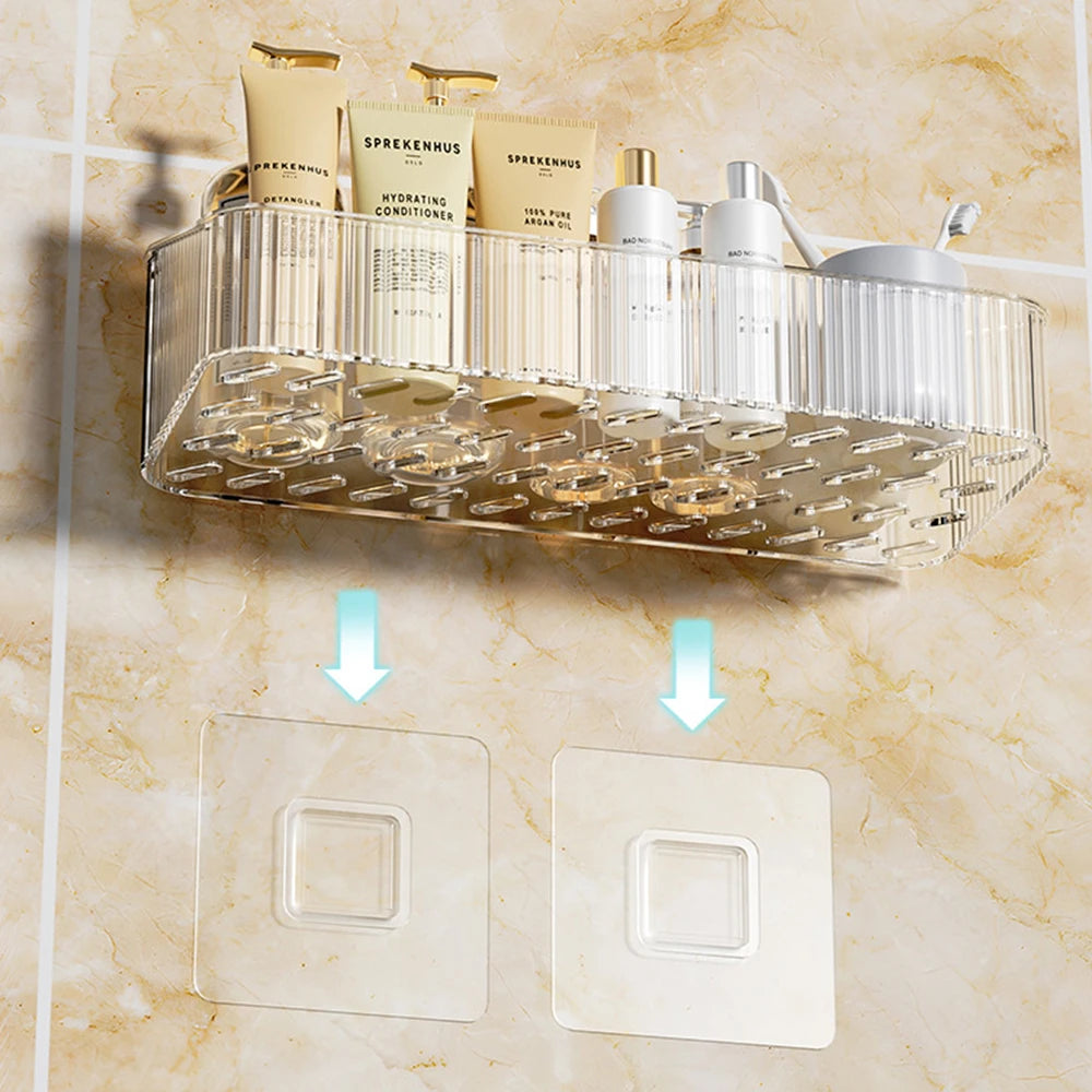 Bathroom Storage Rack Wall Mounted Toilet Washroom Washroom Washbasin Wall Organizing Storage Basket Taj Home Store