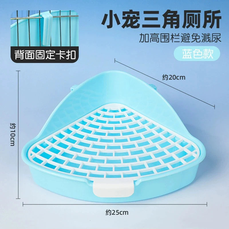 Small Pet Toilet Small Animal Litter Tray Corner for Hamster Guinea Pig Ferret Gerbil Chinchilla Pet Small Rat Toilet Taj Home Store