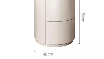 Home Living Room Sofa Side Cabinet, Creative Round Solid Wood Bedside Table, New Simple Modern Small Bedroom Storage Cabinet Taj Home Store