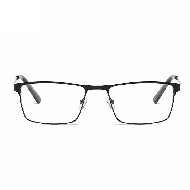 Men Square Metal Large Frame Myopia Glasses Spring Leg Elderly Near Sight Eyewear Blue Light Blocking Eye Protection Eyeglasses Taj Home Store