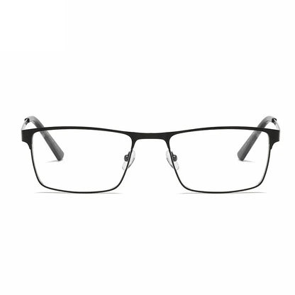 Men Square Metal Large Frame Myopia Glasses Spring Leg Elderly Near Sight Eyewear Blue Light Blocking Eye Protection Eyeglasses Taj Home Store