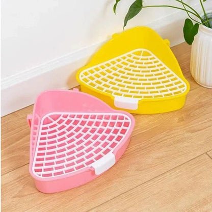 Small Pet Toilet Small Animal Litter Tray Corner for Hamster Guinea Pig Ferret Gerbil Chinchilla Pet Small Rat Toilet Taj Home Store