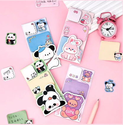 Lovely Animal Panda Rabbit Bear Dog Sticky Notes Memo Pad Paper School Supplies Planner Stickers Stationery Taj Home Store