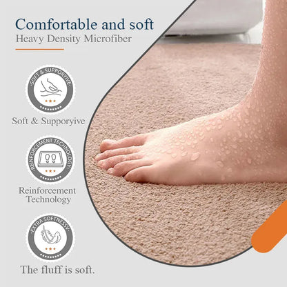 Bathroom Carpet 3-Piece Set Soft, Absorbent, Non-Slip, Microfiber Toilet Mat, U-Shaped Foot Pad Taj Home Store