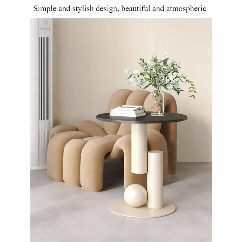 Living room sofa, small coffee table, side cabinet, living room home, light luxury bedside table, balcony, simple and creative Taj Home Store