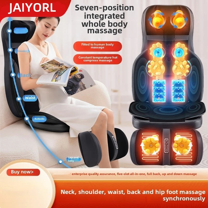 Shiatsu Neck Back Massager with Heat, 2D ro 3D Kneading Massage Chair Pad, Adjustable Compression Seat Massager for Full Body Taj Home Store